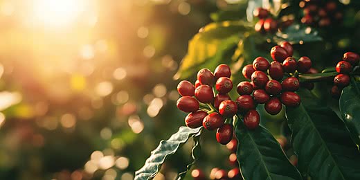 Buah kopi di kebun
